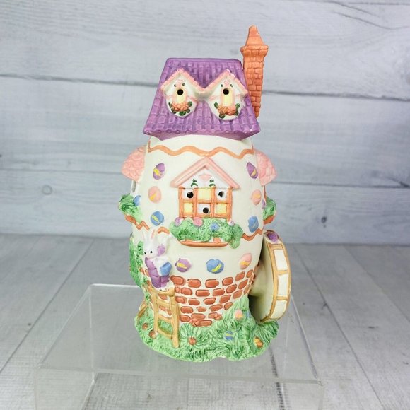 1995 Hopalong Hollow Easter Collection THE EGG FACTOR 7" T Porcelain Bunny House - Picture 4 of 16